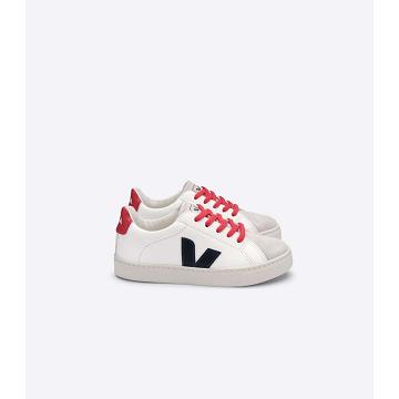 White/Black/Red Kids' Veja ESPLAR LACES CHROMEFREE Shoes | AU 732OKI